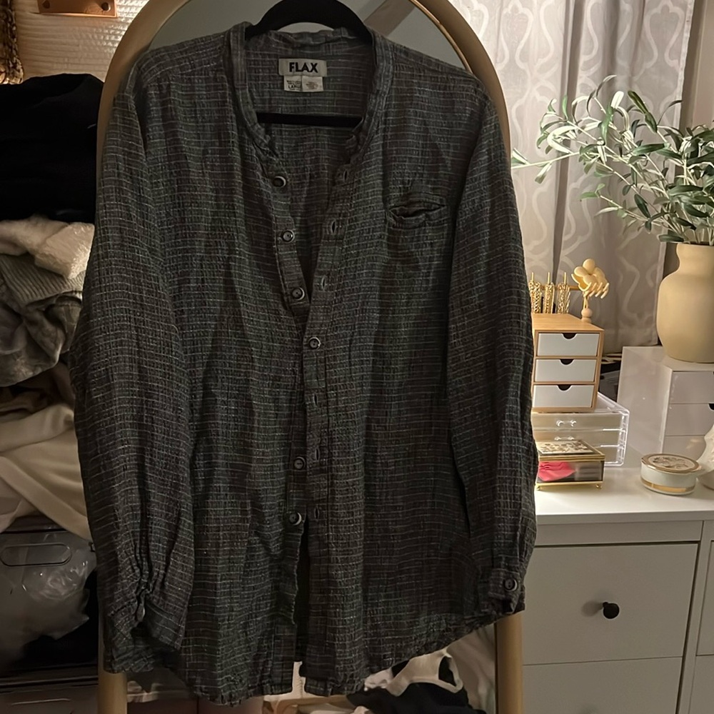 FLAX Long Sleeved Button Up